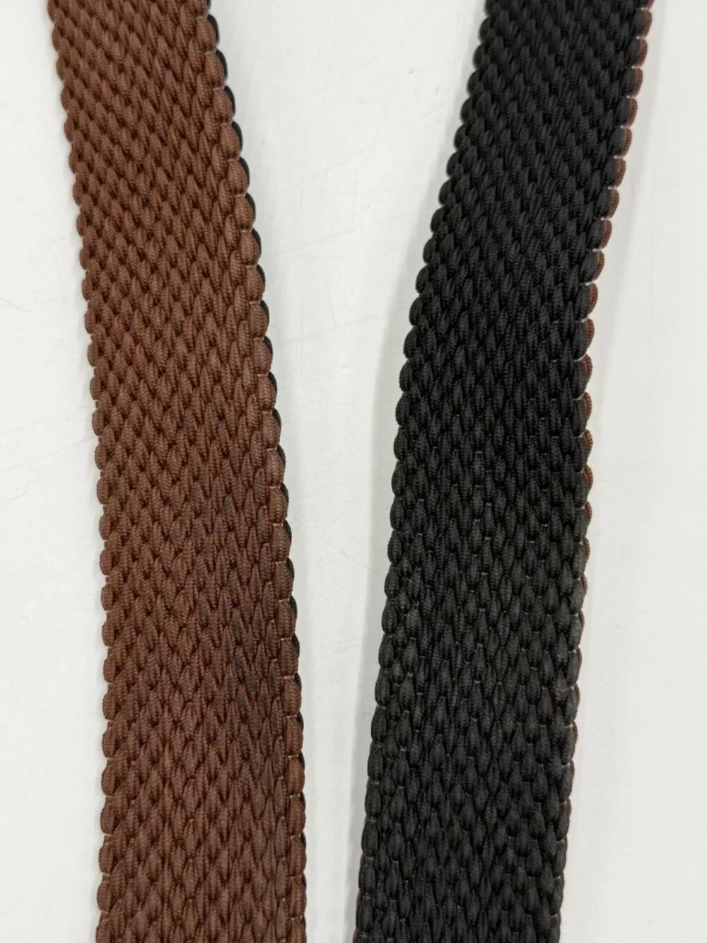 Braided Reversible Stretch Belt Brown Black Size Small 32-36 Golf Silver Buckle